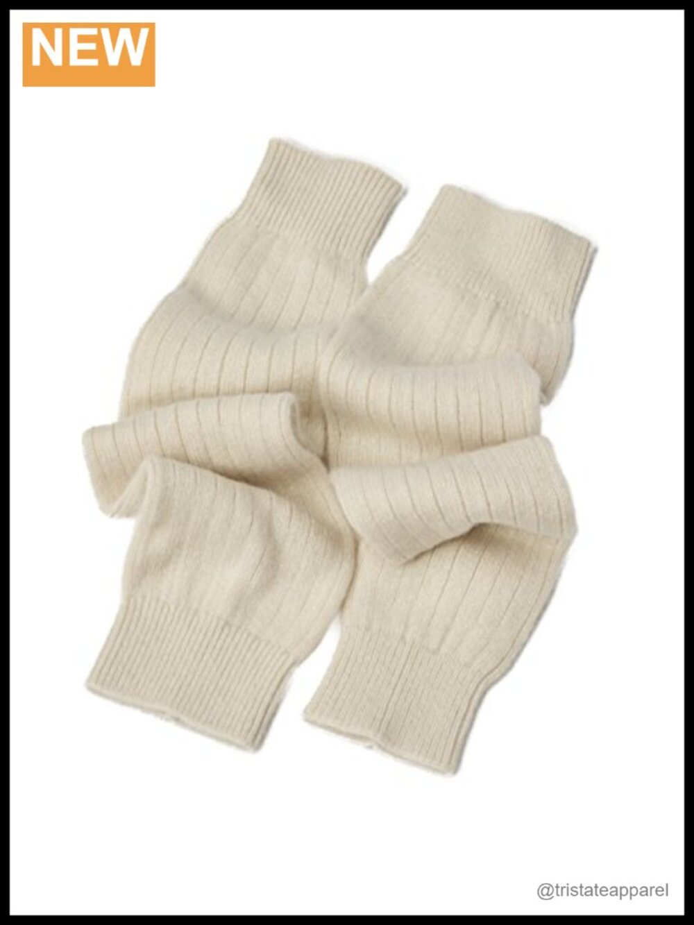 100% Pure Cashmere Leg Warmers One Size Knit Cuffed Long Knee High
